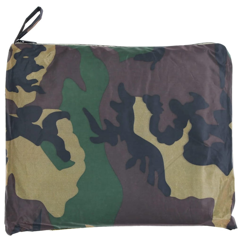 Afbeelding laden in galerijviewer, Vidaxl regenpak 2-delig met capuchon (heren camouflage maat xl)
