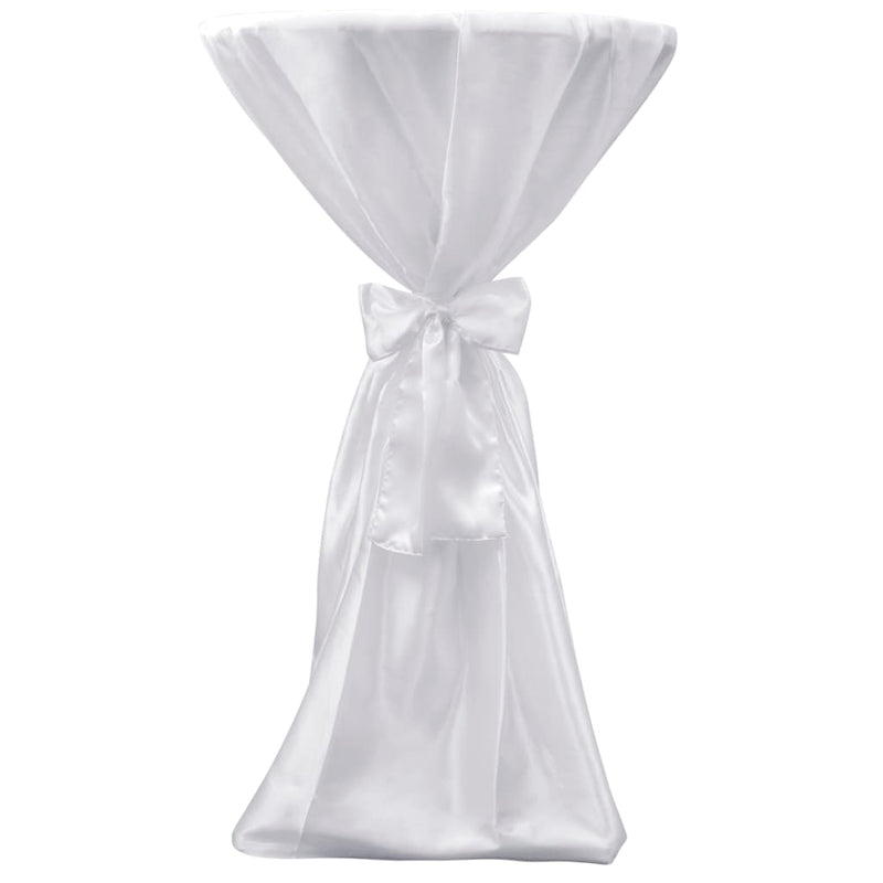 Afbeelding laden in galerijviewer, Vidaxl statafelhoes met strik 60cm wit (2 stuks)
