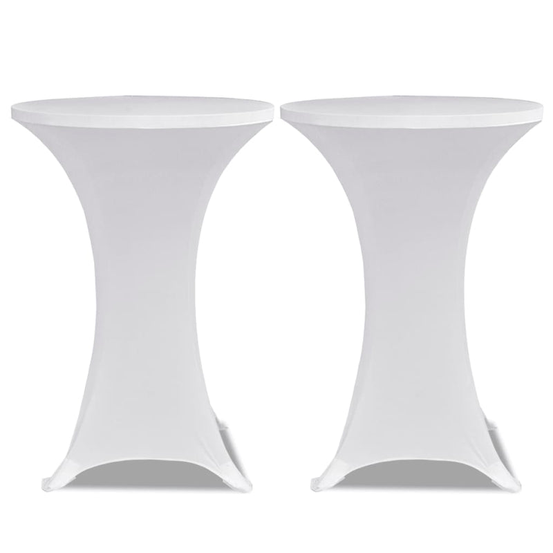 Afbeelding laden in galerijviewer, Vidaxl statafelhoes stretch ø60cm wit (2 stuks)
