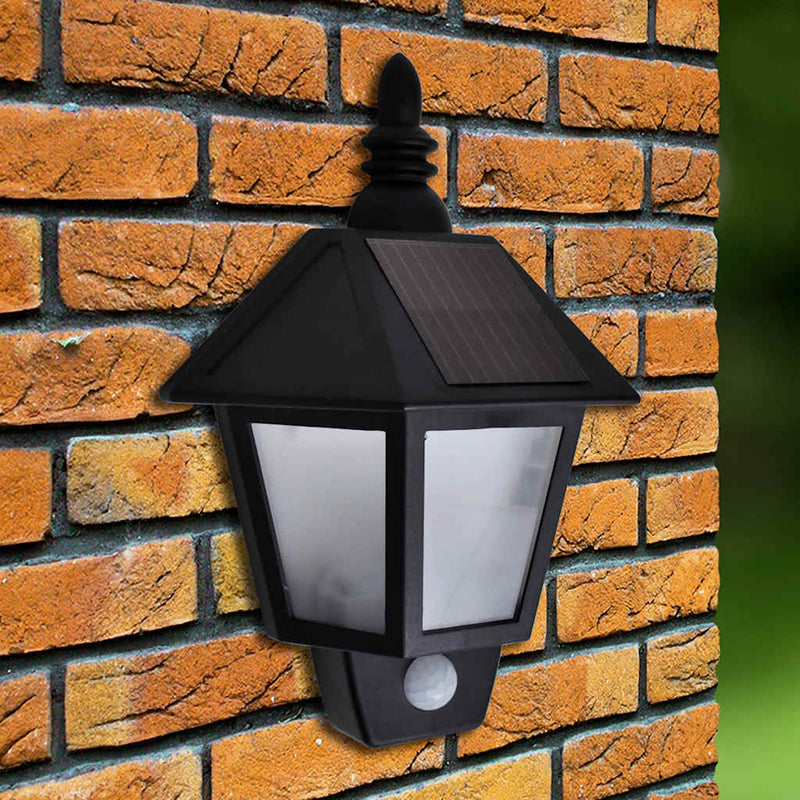 Afbeelding laden in galerijviewer, Vidaxl wandlamp solar met bewegingsensor 2 st
