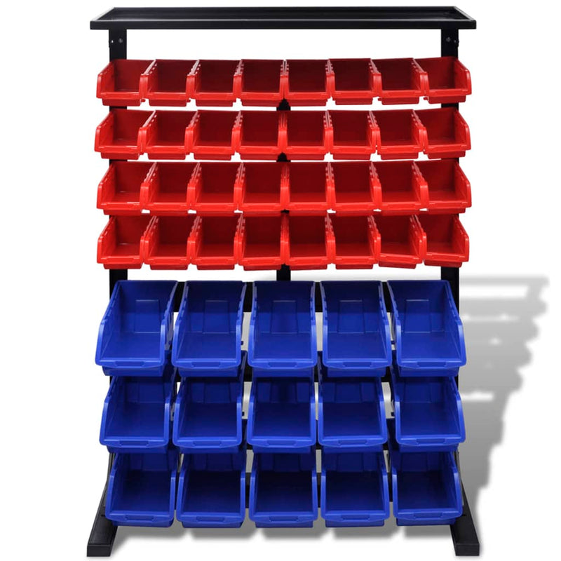 Afbeelding laden in galerijviewer, Vidaxl garage opbergrek (blauw en rood)
