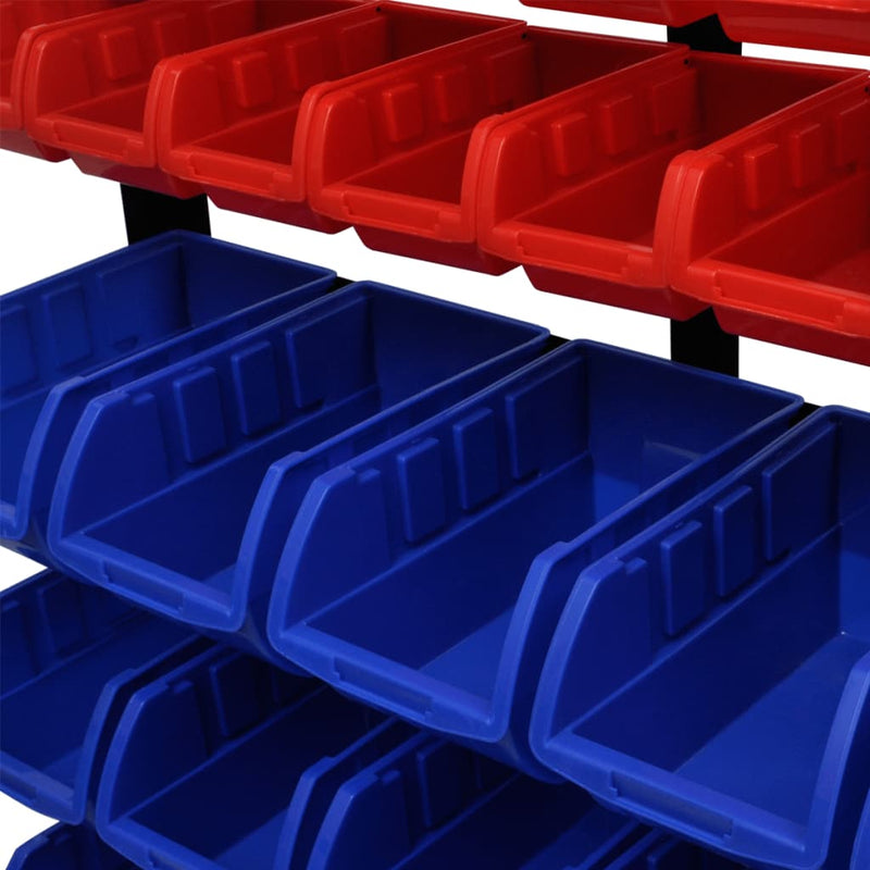 Afbeelding laden in galerijviewer, Vidaxl garage opbergrek (blauw en rood)
