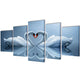 Vidaxl canvas muurdruk set zwaan 200 x 100 cm