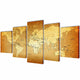 Vidaxl canvas muurdruk print set wereldkaart 200 x 100 cm