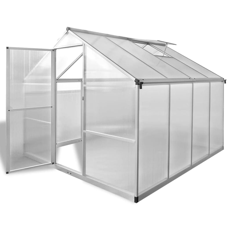 Afbeelding laden in galerijviewer, VidaXL Tuinkas met basisframe 6,05 m² versterkt aluminium
