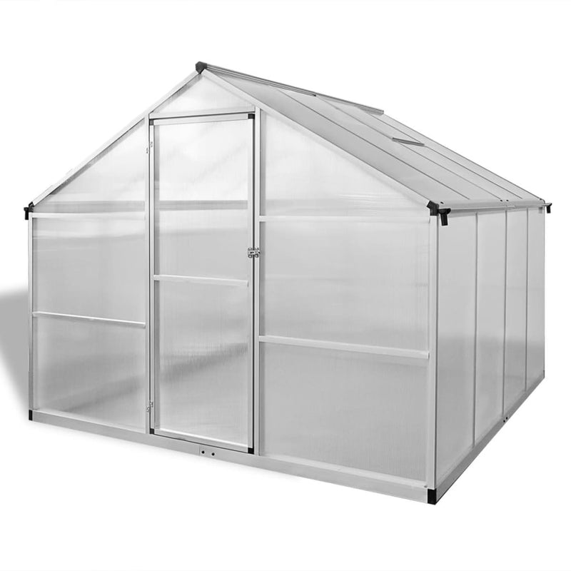 Afbeelding laden in galerijviewer, VidaXL Tuinkas met basisframe 6,05 m² versterkt aluminium
