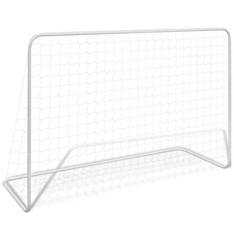 Afbeelding laden in galerijviewer, Vidaxl voetbaldoel met net 182x61x122 cm staal wit
