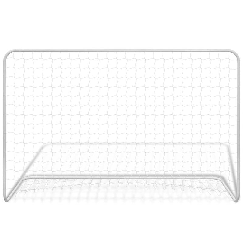 Afbeelding laden in galerijviewer, Vidaxl voetbaldoel met net 182x61x122 cm staal wit
