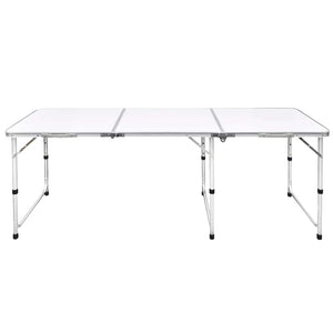 Vidaxl campingtafel inklapbaar en verstelbaar in hoogte 180x60 cm
