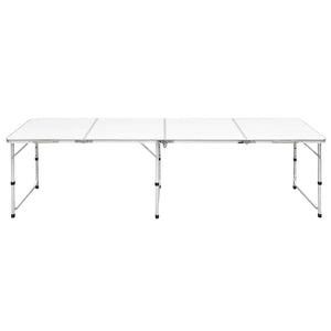 Vidaxl campingtafel inklapbaar en verstelbaar 240x60 cm aluminium