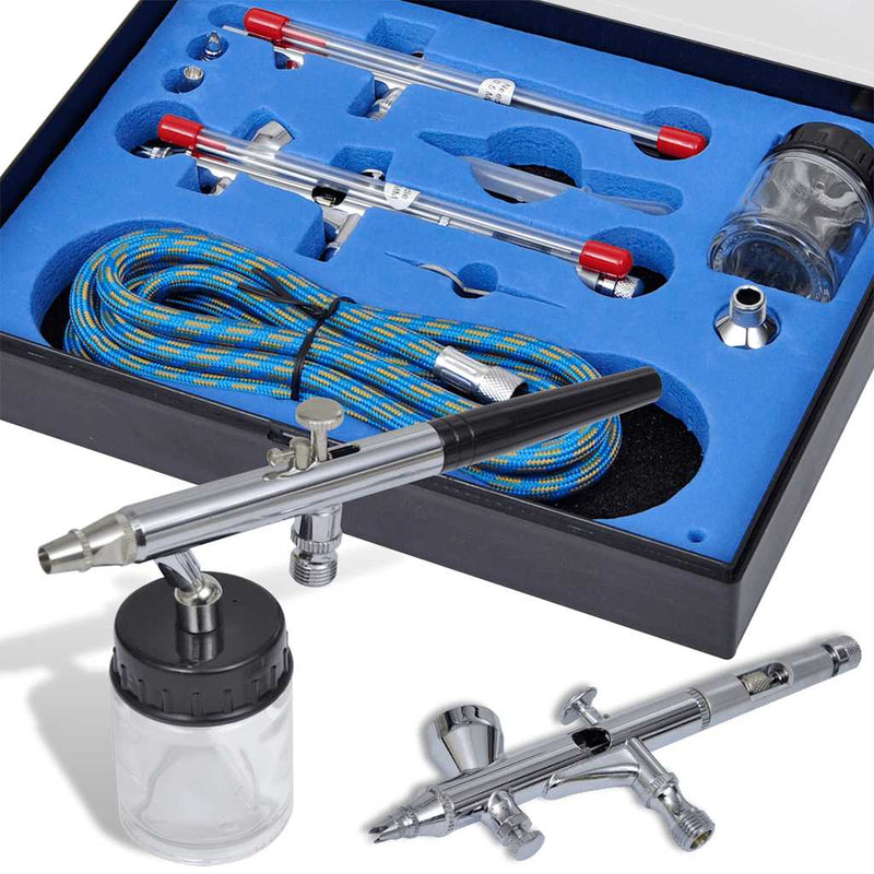 Afbeelding laden in galerijviewer, Vidaxl airbrush set met 2 pistolen
