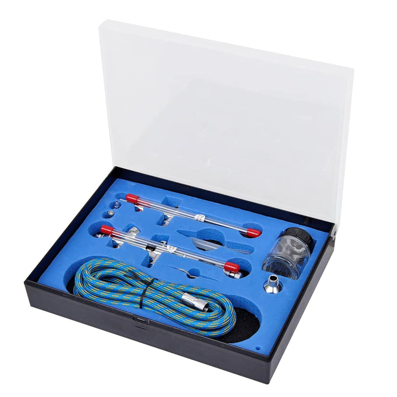 Afbeelding laden in galerijviewer, Vidaxl airbrush set met 2 pistolen

