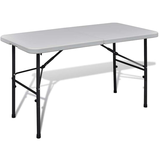 Vidaxl klaptafel voor buiten 122 cm hdpe wit