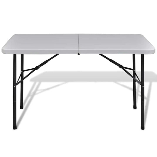 Vidaxl klaptafel voor buiten 122 cm hdpe wit