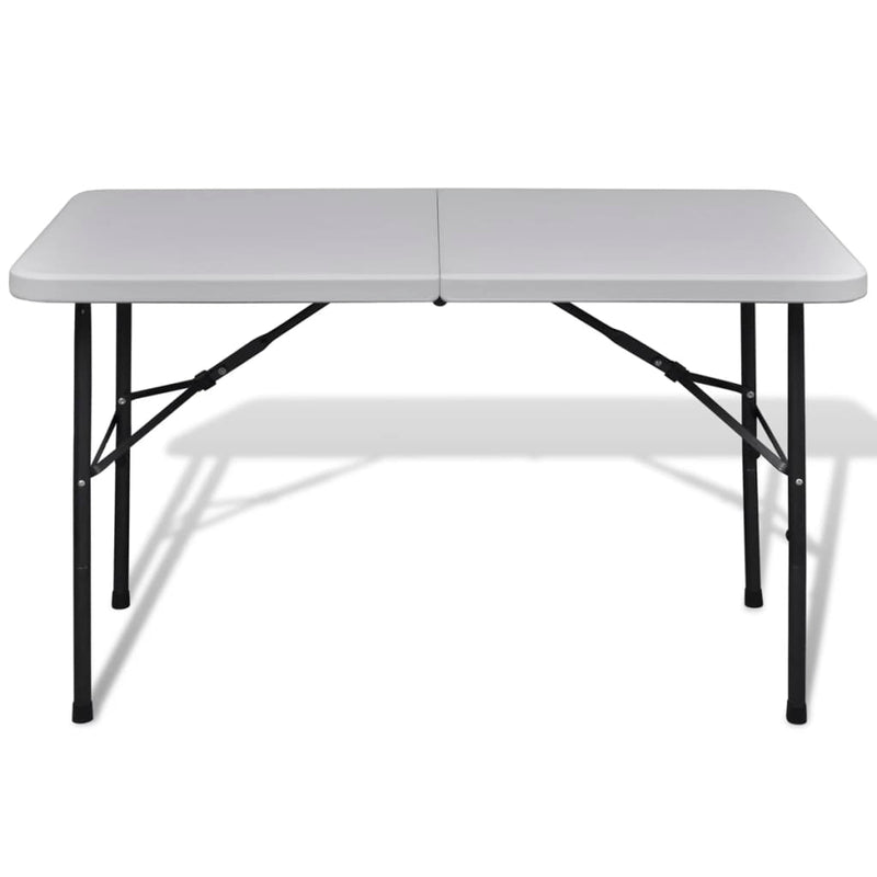 Afbeelding laden in galerijviewer, VidaXL Klaptafel voor buiten 122 cm HDPE wit
