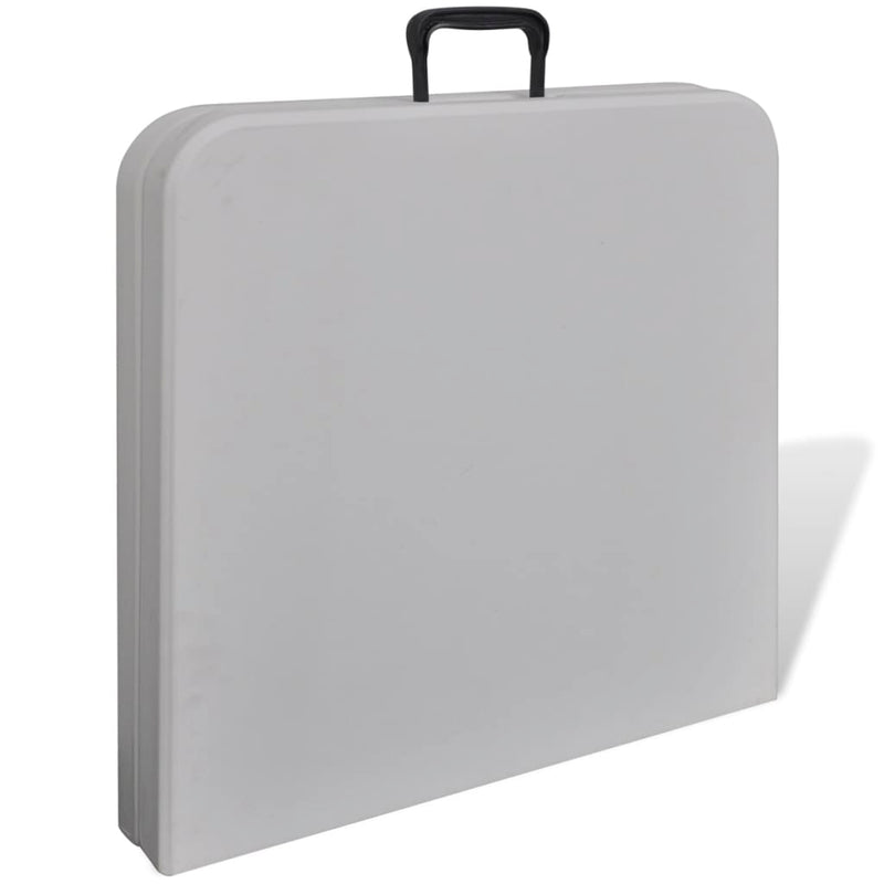 Afbeelding laden in galerijviewer, VidaXL Klaptafel voor buiten 122 cm HDPE wit
