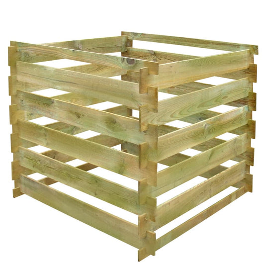 VidaXL Compostbak gelat vierkant 0,54 m³ hout