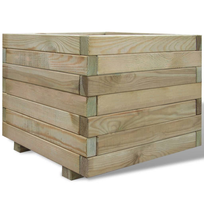 Afbeelding laden in galerijviewer, VidaXL Plantenbak verhoogd vierkant 50x50x40 cm hout
