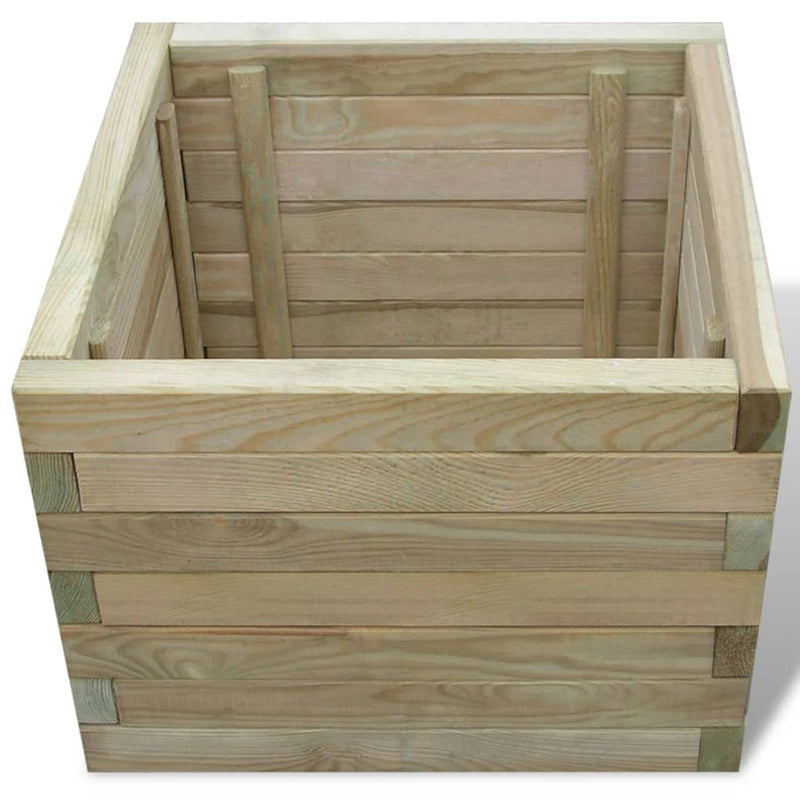 Afbeelding laden in galerijviewer, VidaXL Plantenbak verhoogd vierkant 50x50x40 cm hout
