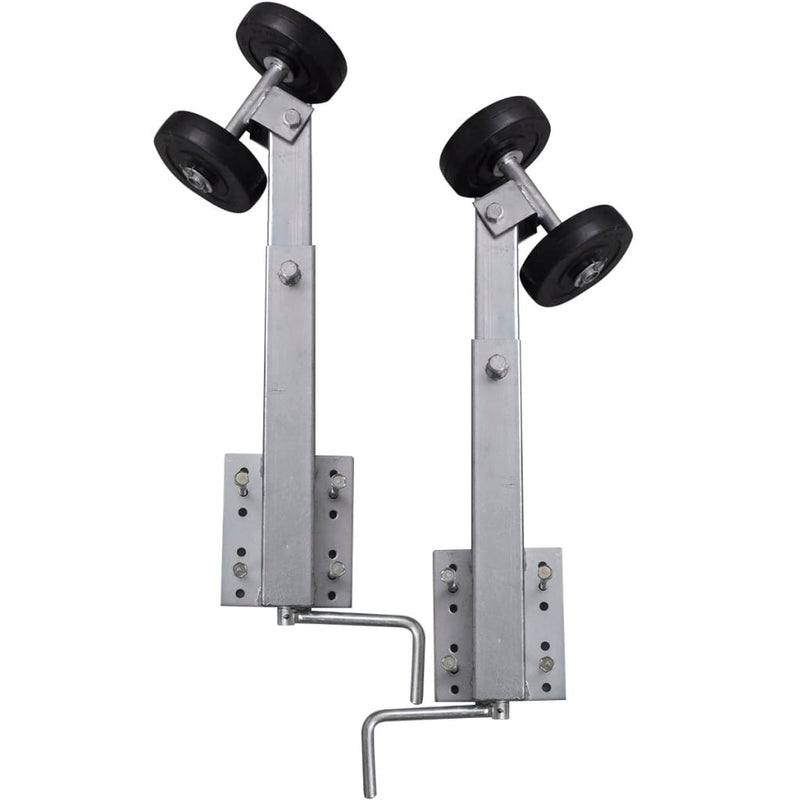 Afbeelding laden in galerijviewer, Vidaxl 2-delige rollerboegsteunenset voor boottrailer 59-84 cm
