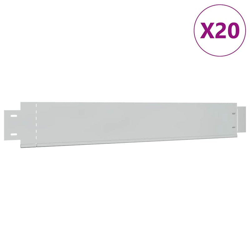 Afbeelding laden in galerijviewer, Vidaxl 10 st grasboord flexibel 100x14 cm gegalvaniseerd staal
