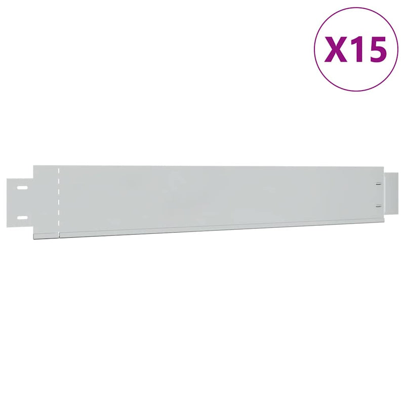 Afbeelding laden in galerijviewer, Vidaxl 15 st grasboord flexibel 100x14 cm gegalvaniseerd staal

