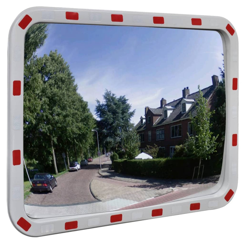 Afbeelding laden in galerijviewer, Vidaxl verkeersspiegel rechthoekig met reflectors 60x80 cm
