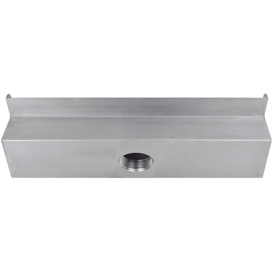 Vidaxl zwembadwaterval rechthoekig 45 cm roestvrij staal