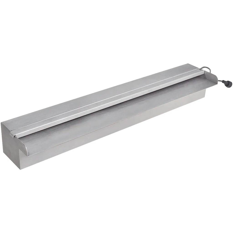 Afbeelding laden in galerijviewer, Vidaxl zwembadwaterval met led's rechthoekig 60 cm roestvrij staal
