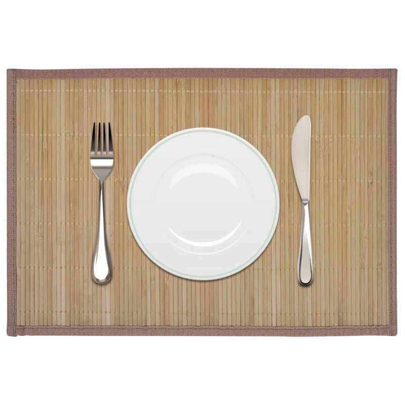 Afbeelding laden in galerijviewer, Vidaxl 6 st placemats 30x45 cm bamboe bruin
