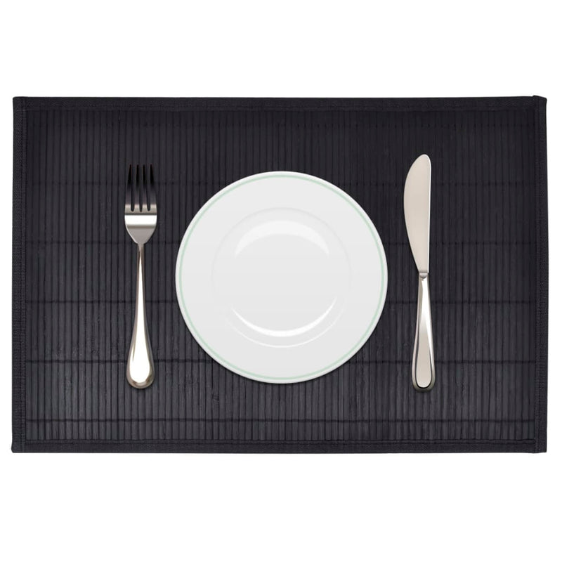 Afbeelding laden in galerijviewer, Vidaxl 6 placemats bamboe 30 x 45 cm zwart
