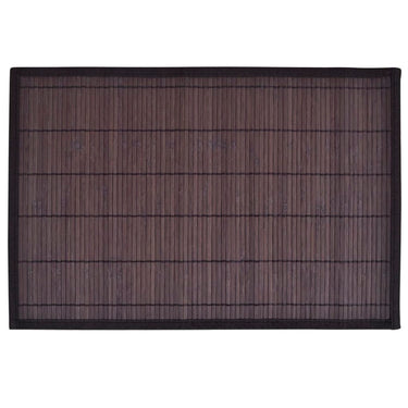 Vidaxl 6 placemats bamboe 30 x 45 cm donkerbruin