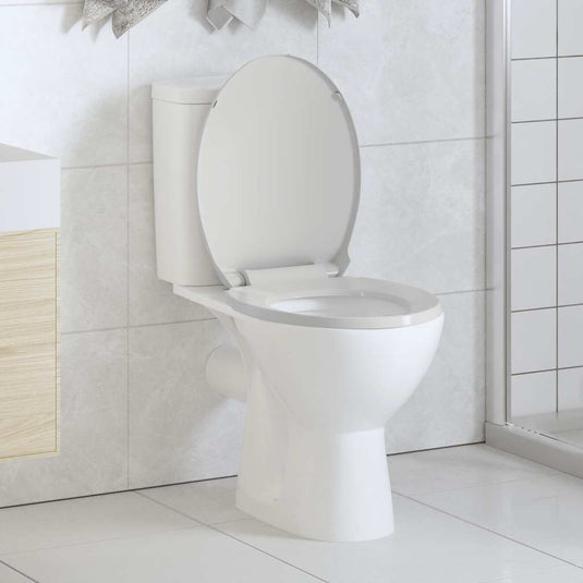 Vidaxl toiletbril soft-close ovaal wit