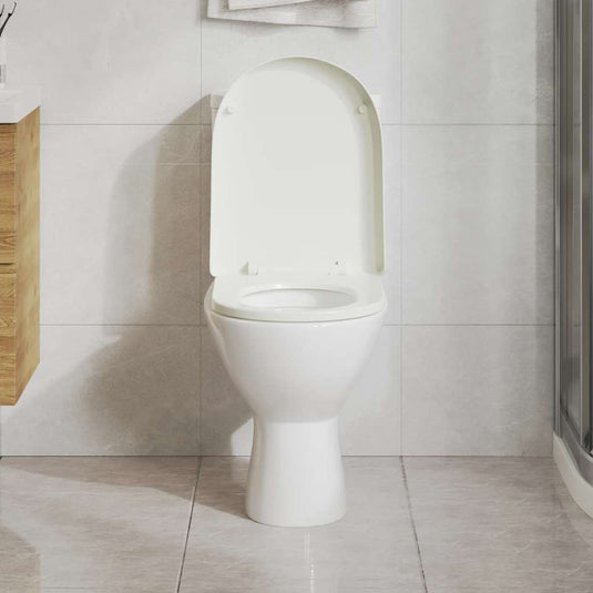 Vidaxl toiletbril soft-close vierkant wit