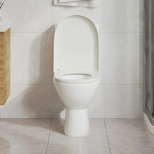 Vidaxl toiletbril soft-close met quick-release ontwerp vierkant wit