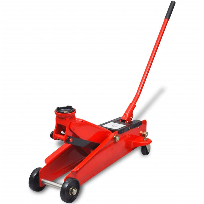 Afbeelding laden in galerijviewer, Vidaxl hydraulische vloerkrik laag profiel 3 ton rood
