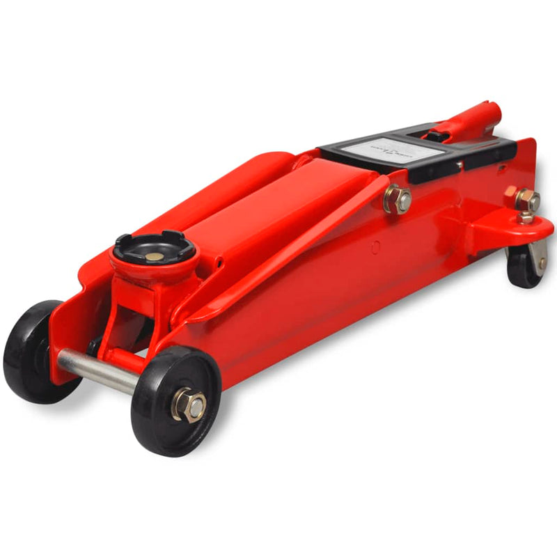 Afbeelding laden in galerijviewer, Vidaxl hydraulische vloerkrik laag profiel 3 ton rood
