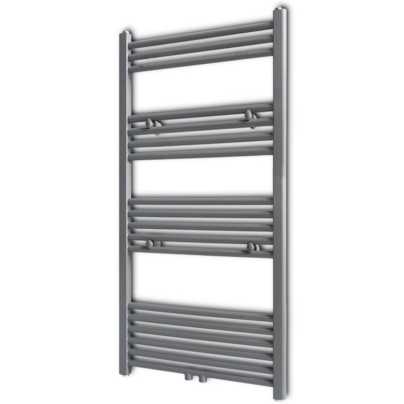 Afbeelding laden in galerijviewer, Vidaxl radiator handdoekenrek recht 600x1160 mm grijs
