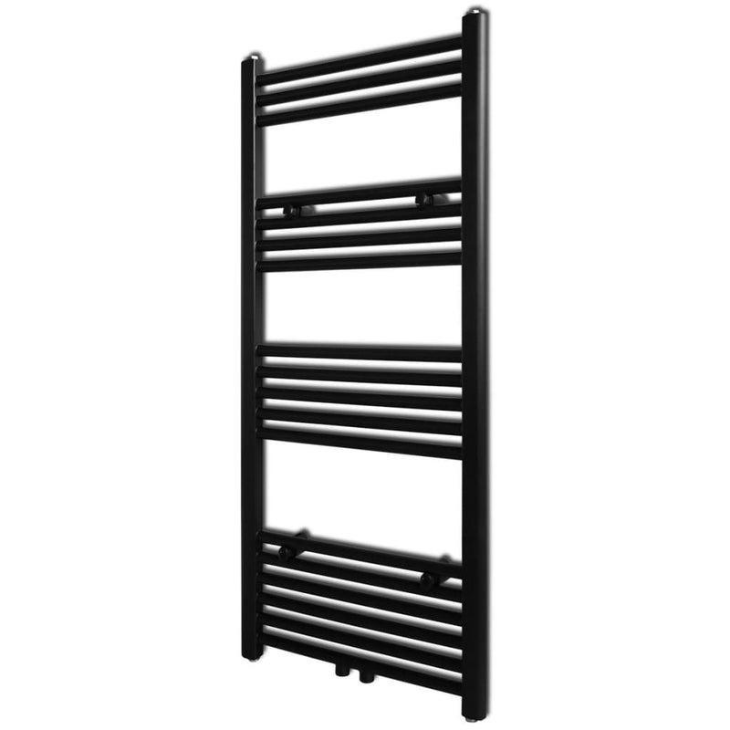 Afbeelding laden in galerijviewer, Vidaxl radiator handdoekenrek recht 500x1160 mm zwart
