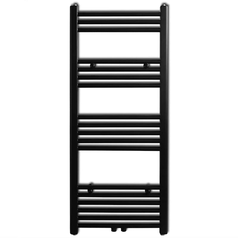 Afbeelding laden in galerijviewer, Vidaxl radiator handdoekenrek recht 500x1160 mm zwart
