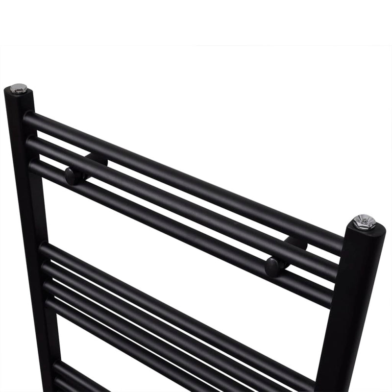 Afbeelding laden in galerijviewer, Vidaxl radiator handdoekenrek recht 500x1160 mm zwart
