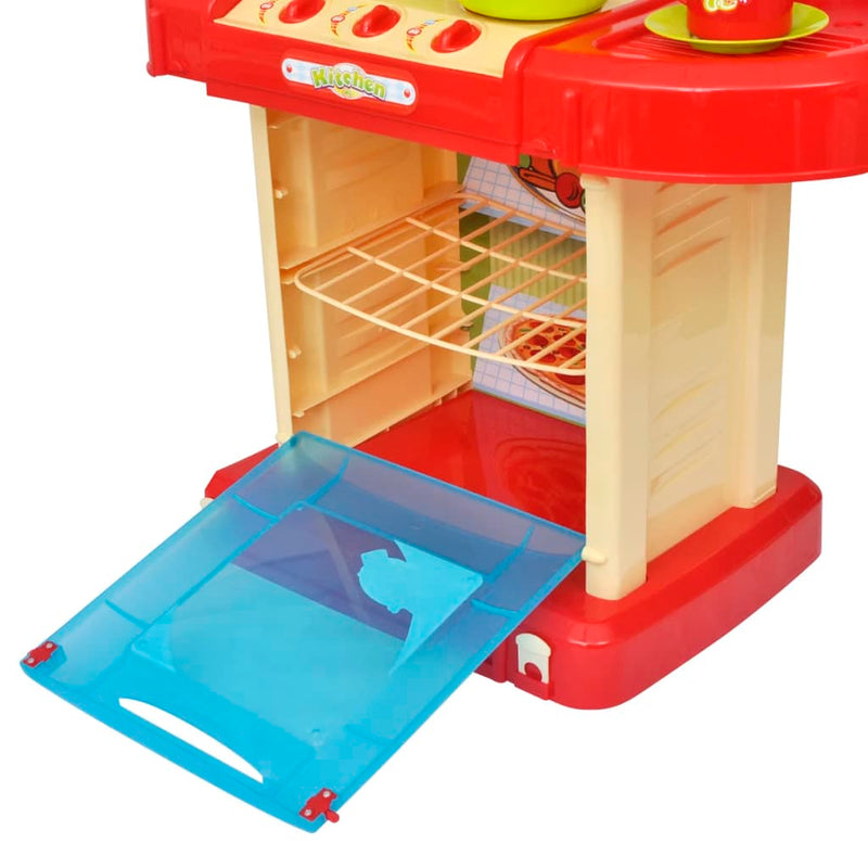 Afbeelding laden in galerijviewer, VidaXL Kinderspeelkeuken met lichten geluidseffecten

