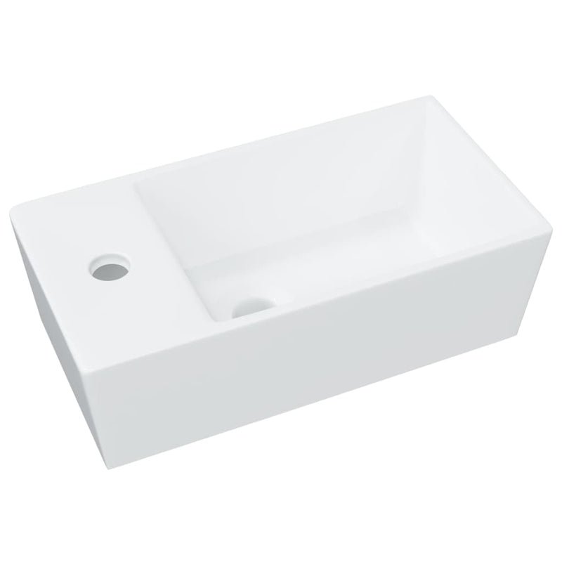 Afbeelding laden in galerijviewer, Vidaxl wasbak 48x25x15 cm keramiek wit
