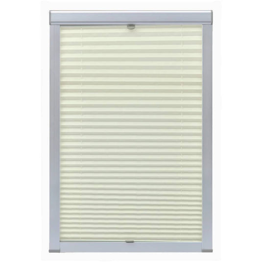 Vidaxl rolgordijn geplooid crème m06 306