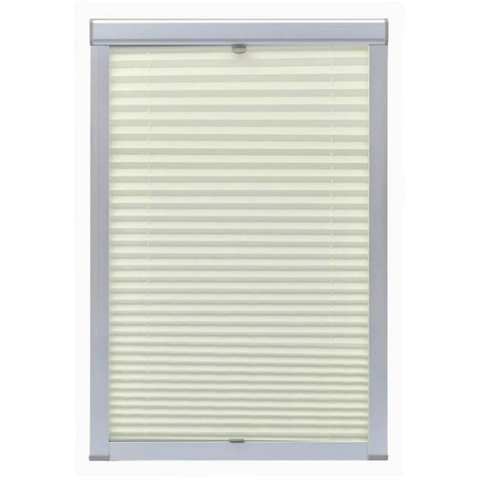VidaXL Rolgordijn geplooid crème M08 308
