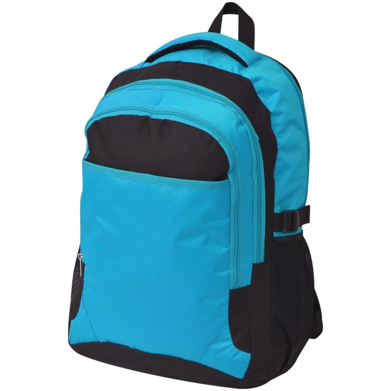 Afbeelding laden in galerijviewer, Vidaxl rugzak voor school 40 l zwart en blauw
