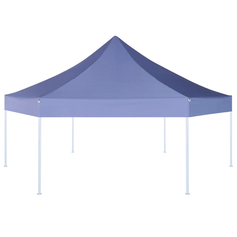Afbeelding laden in galerijviewer, Vidaxl partytent pop-up zeshoekig inklapbaar 3,6x3,1 m donkerblauw
