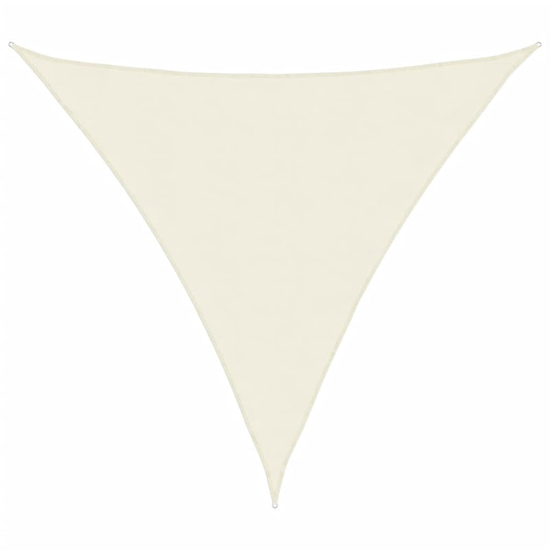 Afbeelding laden in galerijviewer, Vidaxl zonnescherm driehoekig 3,6x3,6x3,6 m oxford stof crèmewit
