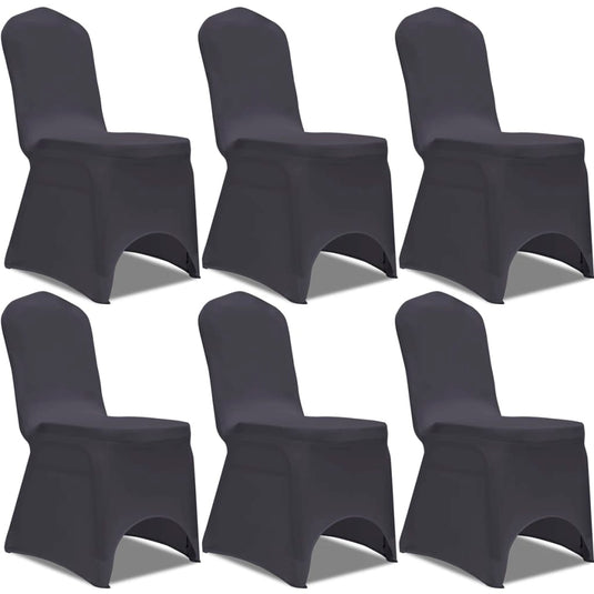 Vidaxl stoelhoes stretch antraciet 6st