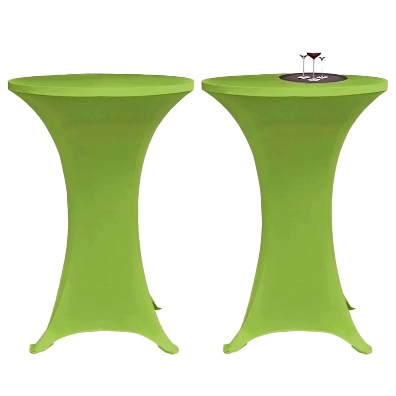 Afbeelding laden in galerijviewer, Vidaxl tafelhoes stretch 2 stuks 60 cm groen
